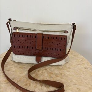 Fossil Leather crossbody handbag